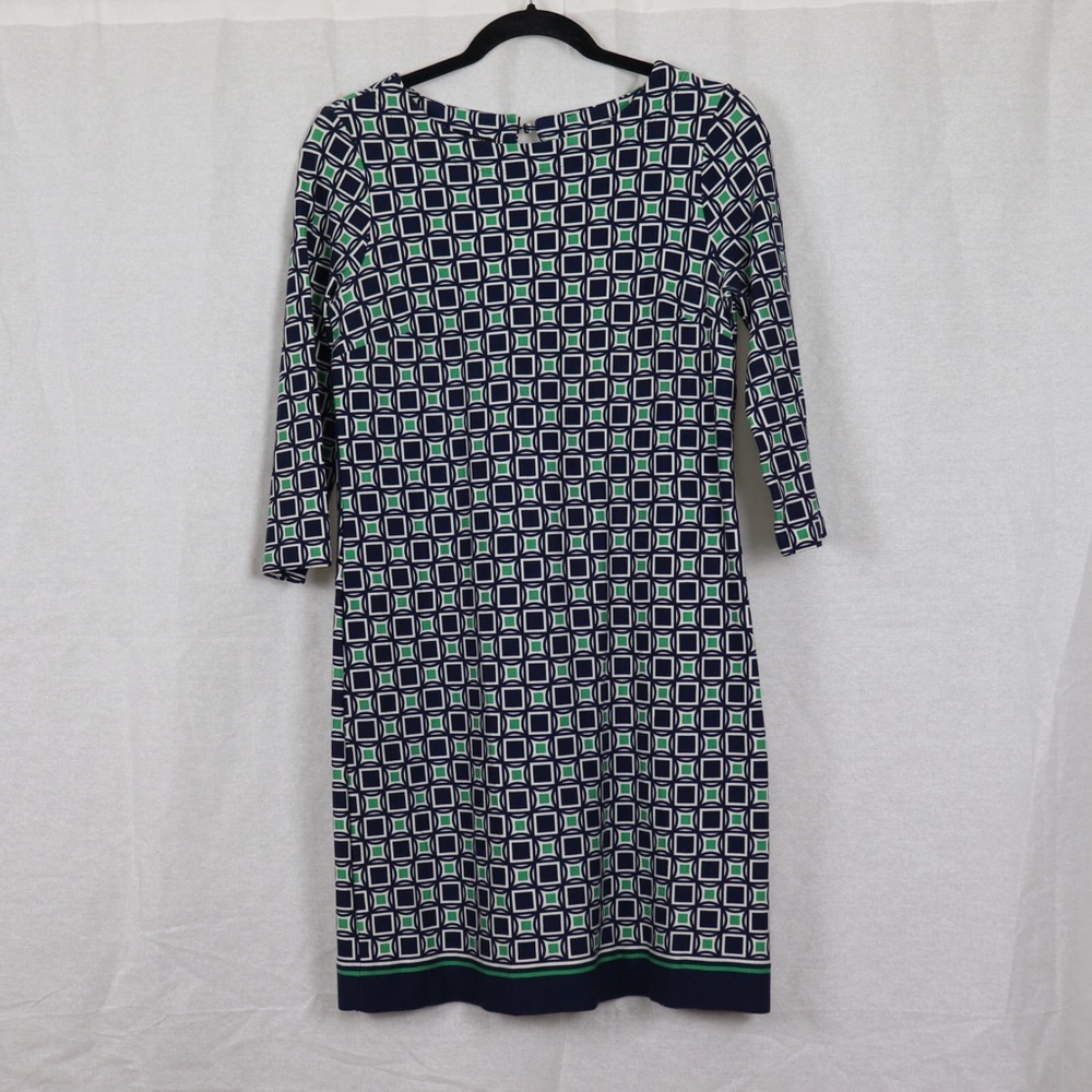 Green & Blue Circle Print Dress